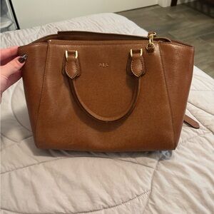 Ralph Lauren Tan Leather Satchel